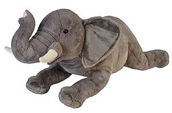 Wild Republic 18076 Republic 19552 Jumbo pluche olifant, groot knuffeldier, knuffeldier, cuddlekins, 76 cm