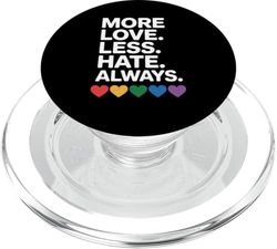 Más amor menos odio Orgullo inspirador PopSockets PopGrip para MagSafe