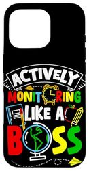Actively Monitoring LIKE A Boss Actively Monitoring Boss Case for iPhone 16 Pro