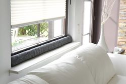 K. & N. Schurwolle 551 Schurwoll-Zugluftstopper für Fenster 100 cm, Anthrazit New Wool Draught Excluder for Windows Anthracite, Charcoal