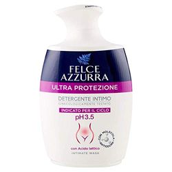 Felce Azzurra - Nettoyant intime ultra protection pour hygiène intime quotidienne Ph 3.5, savon intime délicat anti-odeur indiqué pour le cycle, testé gynécologiquement pour une fraîcheur à long 250