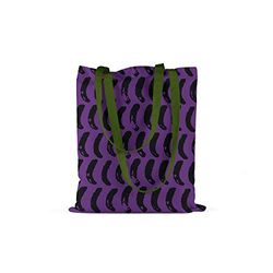 Bonamaison, 100% Katoen Bedrukte Draagtas, Herbruikbare Boodschappentas, Boodschappentas, Milieuvriendelijk, Opvouwbaar, Canvas Stoffen Tas Met Groene Handvatten, 34X40 Cm - Vervaardigd in Turkije