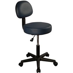Master Massage Backrest - Taburete giratorio con respaldo (altura regulable), color azul