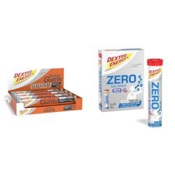 Dextro Energy I Energy Gums Cola + Caffeine I Pocket Size Energy on the Go For active lifestyle+ Dextro Energy Zero Calories I Recovery and Hydration Electrolyte Drink I Zero Effervescent Tablets