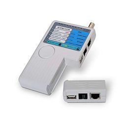 AISENS TESTER para cabo RJ11 RJ12 RJ45 USB COAXIAL indicadores LED para conexões e falhas A142-0313