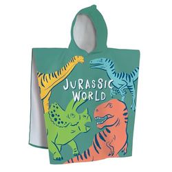 Jurassic QUATRO Cape de Bain Enfant | 100% Coton | OEKO-TEX | 60x120 cm | Imprimé Garçon | Kaki