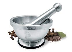 Nerthus FIH 020 Vijzel & stamper. Inclusief rubberen basis die uitglijden voorkomt