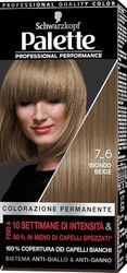 Schwarzkopf, Palette Colorazione Permanente, Tinta per Capelli, Crema Colorante Professionale, Copertura dei Capelli Bianchi, Sistema Anti-danni, Tonalità 7-6 Biondo