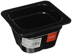 Lacor 66610J - Cubeta negra melamina gn 1/6 176x162x100