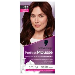 Schwarzkopf - Perfect Mousse - Colorazione per capelli - Schiuma permanente senza ammoniaca - Maschera per la cura del 96% di ingredienti di origine naturale - Marrone rosso 388, 1 ml (confezione da