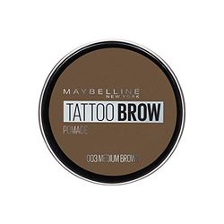 Maybelline New York Tattoo Brow Pomade Pot Cera per Sopracciglia Pigmentata Effetto Matte, Tenuta fino a 24h, Resistente all'Acqua, 03 Medium Brown