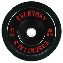 Everyday Essentials, disco per pesi in acciaio olimpico con codice colore, colore: Nero