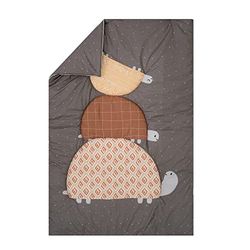 Julius Zöllner Couverture d'éveil bio | Taille 95 x 135 cm | Fabriquée en Allemagne | 100% coton bio | Certifié Öko-Tex Standard 100 | Tortues