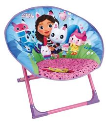 FUN HOUSE Enfant 713598 Gabby ET LA Maison Magique SIÈGE Lune Pliable H.47 X L.54 X P.42 CM, Polyéthylène, Rose