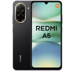 Xiaomi Redmi A5 - Smartphone de 4+128GB, Pantalla inmersiva de 6,88" 120 Hz, Potente procesador Octa Core, Cámara Dual AI de 32 MP, 5200 mAh, Cargador no Incluido, Negro (Versión ES)