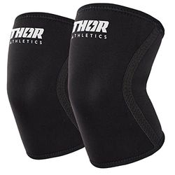 Thor Athletics - Knee Sleeves Zwart - 7MM - Krachttraining Accessoires - Powerlifting - Bodybuilding - Squat - Maat (XL)