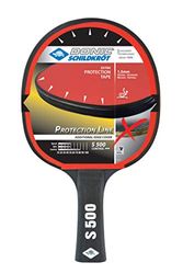 Donic-Schildkröt S500 Protection Line Table Tennis Bat, with Protection against Plucking, 1.5mm Sponge, Elite Pad - ITTF, 713055