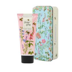 Heathcote & Ivory Hand Cream 100ml In Embossed Tin, Orange Blossom and Honey Cream, Shea Butter, Moisturising Bee Balm, Travel Size, Vegan and Cruelty Friendly, Gift For Her, Busy Bee Range