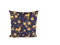DUE ESSE CHRISTMAS SRL Patroon Sterren En Rendieren Kussen 45x45c$$$$, Zoals foto, One Size