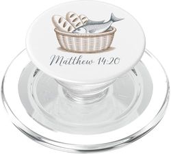 Mateo 14:20 Versículo de la Biblia Panes y Peces PopSockets PopGrip para MagSafe