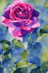 notebook: purple rose