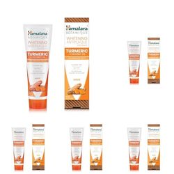 Himalaya Whitening Antiplaque Toothpaste with Turmeric + Coconut Oil for Brighter Teeth, 4 oz, (113 g) (Confezione da 5)