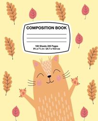 Primary Composition Notebook grades Pre k-1 st grade | Handwriting Practice Paper | for boys and girls | 100 Pages: Cute Fall Back to School Note book