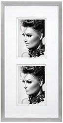 Zep S.r.l AL4246 Collection Basic Cadre Photo Multi Vues Avec 2 Foto's Aluminium Gris 10 x 15 cm