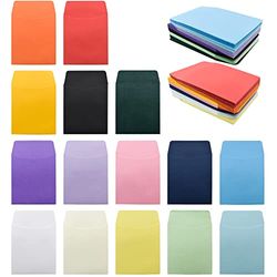 VANRA 150 Pieces Library Card Pockets Colorful Small Envelopes, Non-Adhesive Packets Envelope for Classroom Home School Library Office, 3.5 X 5 in