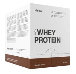 Vilgain Grass Fed Whey Protein Powder – 10 x 30g Multipack – Sustainable British Milk, Ultra-Filtered, Stevia Sweetened, 70% Protein, High BCAAs and Glutamine, Low Sugar (10x30g, Chocolate)