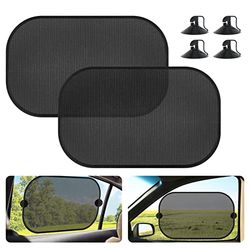 Romon Car Sun Shade with UV Protection, Car Window Sun Protection for Children, Car Sun Protection Side Window 50 x 30 cm, Pack of 2