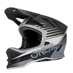 O'NEAL | Casque de vélo de montagne | VTT Downhill | Doublure Dri-Lex®, ouvertures d'aération pour la circulation de l'air | CASQUE BLADE POLYACRYLITE Delta V.22 | Adulte | Noir Gris | Taille XS