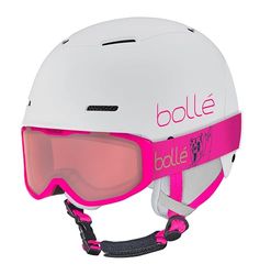bollé Combo B-Fun Jr Rocket Casques de Neige Unisexe, Blanc, XS