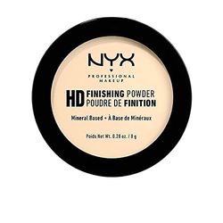 NYX Professional Makeup Pó fixadores High Definition Finishing Powder, pós compactos, unifica a pele, acabamento mate, absorve brilhos, fórmula vegana, tom: Banana