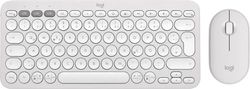 Logitech Pebble 2 Combo - Layout Tedesco QWERTZ, Bianco