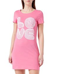 Love Moschino Abito a Maniche Corte A-Line NAN, Fucsia, 48 Donna