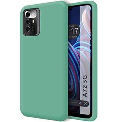 Tumundosmartphone Funda Silicona Líquida Ultra Suave para Zte Blade A72 5G Color Verde