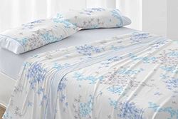 Burrito Blanco │Lakeset, 105 säng (+ Tillgängliga åtgärder)│Polyester 50% Bomull 50%│Lätt Strykning│Design 525, Blå