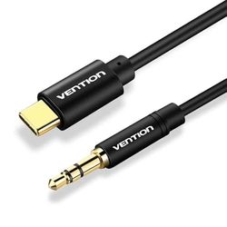 Watio Wave Conversor - conversor USB-c/m a Jack 3.5/m de 1 m, Color Negro, Permite conectar Dispositivos con Salida de Audio a través de USB-c. *