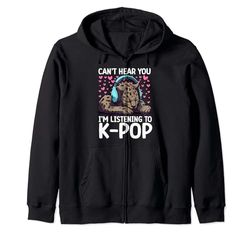 No puedo escucharte, estoy escuchando mercancía de K-pop de K-pop de Kpop Panther Sudadera con Capucha