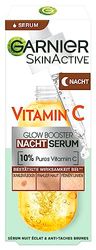 Garnier Nachtserum met vitamine C, tegen donkere vlekken en vermoeide huid, veganistische formule met 10% vitamine C van natuurlijke oorsprong, Brightening Night Serum