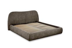 Atlantic Home Collection Gestoffeerd bed Sophie, opbergruimte bedframe met verenhouten lattenbodem en gasdrukondersteuning, bruin, 160 x 200 cm