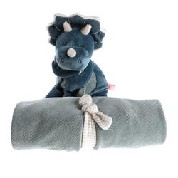 NOUKIE'S - Knuffel voor kinderen "Mijn eerste deken" Ops – pluche fluweel + kinderdeken van chiffon
