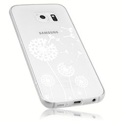 mumbi Fodral kompatibel med Samsung Galaxy S6/S6 Duos mobiltelefonfodral med motiv maskros genomskinligt