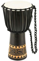 Meinl slagverk HDJ1-S trä djembe, Headliner serie, repinställd, 20,32 cm (8 tum) diameter (liten), mörkbrun