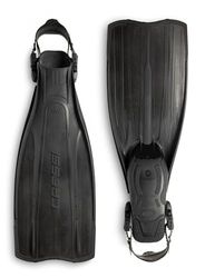 Cressi Pro Light Fins - Lichtgewicht, goed uitgebalanceerde duikvinnen met open hak, L/XL-EU 44/45.5-UK 10/11, Zwart