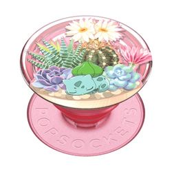 PopSockets: PopGrip - Soporte y Agarre para Teléfonos Móviles y Tablets con un PopTop Intercambiable - Pokémon - Bulbasaur Terrarium