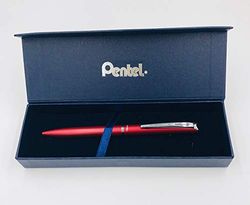 Pentel BL2007 EnerGel Roller Gel de alta gama retráctil punta 0,7 mm, cuerpo de metal mate rojo – caja de regalo