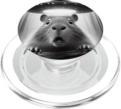 Funny Capybara Selfie con ovnis PopSockets PopGrip para MagSafe
