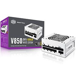 Cooler Master V850 SFX Gold White Edition Full Modular, 850W, 80+ Gold Efficiency, ATX Bracket Included, Quiet FDB Fan, SFX Form Factor, 10 Year Warranty